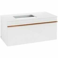 Villeroy & Boch Venticello Waschtischunterschrank 957mm Mit 1 Auszug Für Aufsatzwaschtisch Mit Varia Glossy White Links Copper -VILLEROY & BOCH shop 71494024 2