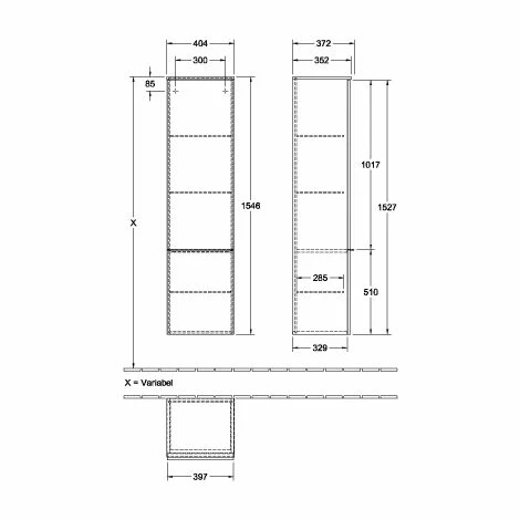 Villeroy & Boch Venticello Hochschrank mit 1 Tür Links Black Matt Lacquer Copper Villeroy & Boch Venticello Hochschrank Mit 1 Tür Links Black Matt Lacquer Copper -VILLEROY & BOCH shop 71494034 1