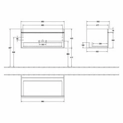 Villeroy & Boch Venticello Waschtischunterschrank Mit 1 Auszug 95,3 Cm Elm Impresso Copper