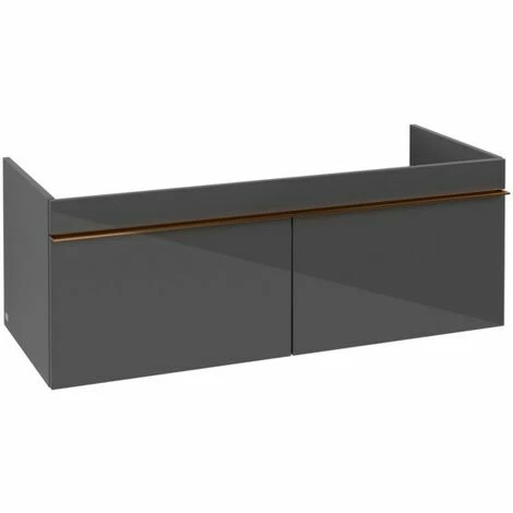 Villeroy & Boch Venticello Waschtischunterschrank 1153mm Mit 2 Auszügen Glossy Grey Copper 4 Villeroy & Boch Venticello Waschtischunterschrank 1153mm Mit 2 Auszügen Glossy Grey Copper – Bild 2