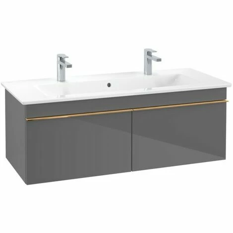 Villeroy & Boch Venticello Waschtischunterschrank 1153mm Mit 2 Auszügen Glossy Grey Copper 5 Villeroy & Boch Venticello Waschtischunterschrank 1153mm Mit 2 Auszügen Glossy Grey Copper – Bild 3