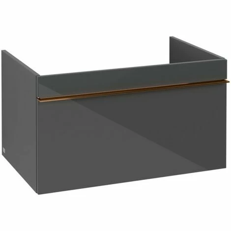 Villeroy & Boch Venticello Waschtischunterschrank Mit 1 Auszug 75,3 Cm Glass Glossy Grey Copper 4 Villeroy & Boch Venticello Waschtischunterschrank Mit 1 Auszug 75,3 Cm Glass Glossy Grey Copper – Bild 2