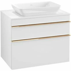 Villeroy & Boch Venticello Waschtischunterschrank XXL Mit 2 Auszügen Für Aufsatzwaschtisch 75,7 Cm White Matt Copper -VILLEROY & BOCH shop 71494092 3