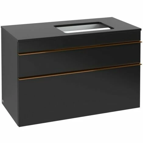 Villeroy & Boch Venticello Waschtischunterschrank XXL 957mm Mit 2 Auszügen Für Aufsatzwaschtisch Mit Black Matt Lacquer Rechts Copper 4 Villeroy & Boch Venticello Waschtischunterschrank XXL 957mm Mit 2 Auszügen Für Aufsatzwaschtisch Mit Black Matt Lacquer Rechts Copper – Bild 2
