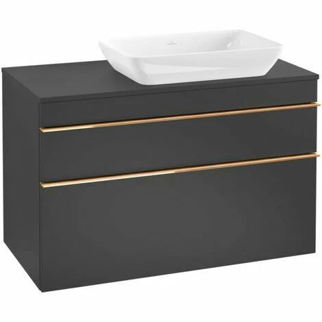 Villeroy & Boch Venticello Waschtischunterschrank XXL 957mm Mit 2 Auszügen Für Aufsatzwaschtisch Mit Black Matt Lacquer Rechts Copper 5 Villeroy & Boch Venticello Waschtischunterschrank XXL 957mm Mit 2 Auszügen Für Aufsatzwaschtisch Mit Black Matt Lacquer Rechts Copper – Bild 3