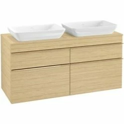 Villeroy & Boch Venticello Waschtischunterschrank XXL 1257mm Mit 4 Auszügen Für 2 Aufsatzwaschtische Nordic Oak Copper -VILLEROY & BOCH shop 71494315 3