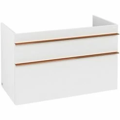 Alternative view of Villeroy & Boch Venticello Waschtischunterschrank XL 953mm Mit 2 Auszügen Und Variabler Beckenpositi White Matt Links Copper