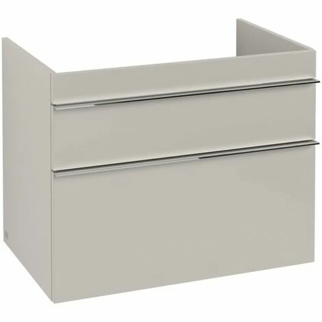 Villeroy & Boch Venticello Waschtischunterschrank XL Mit 2 Auszügen 75,3 Cm Soft Grey Chrom 4 Villeroy & Boch Venticello Waschtischunterschrank XL Mit 2 Auszügen 75,3 Cm Soft Grey Chrom – Bild 2