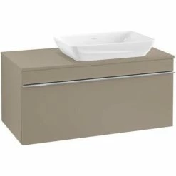 Villeroy & Boch Venticello Waschtischunterschrank 957mm Mit 1 Auszug Für Aufsatzwaschtisch Mit Varia Truffle Grey Rechts Chrom -VILLEROY & BOCH shop 71494359 3