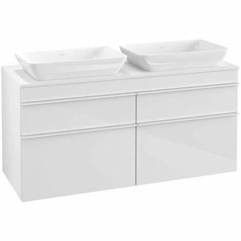 Villeroy & Boch Venticello Waschtischunterschrank XXL 1257mm mit 4 Auszügen für 2 Aufsatzwaschtische Glossy White Weiß Villeroy & Boch Venticello Waschtischunterschrank XXL 1257mm Mit 4 Auszügen Für 2 Aufsatzwaschtische Glossy White Weiß -VILLEROY & BOCH shop 71494373 3