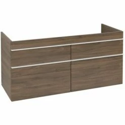 Alternative view of Villeroy & Boch Venticello Waschtischunterschrank XL 1253mm Mit 4 Auszügen Für Doppelwaschtisch Arizona Oak Weiß