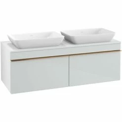 Villeroy & Boch Venticello Waschtischunterschrank 1257mm Mit 2 Auszügen Für 2 Aufsatzwaschtische Glass Glossy White Copper 4 Villeroy & Boch Venticello Waschtischunterschrank 1257mm Mit 2 Auszügen Für 2 Aufsatzwaschtische Glass Glossy White Copper -VILLEROY & BOCH shop 71494376 3