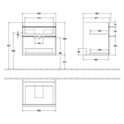 Villeroy & Boch Venticello Waschtischunterschrank XL Mit 2 Auszügen 60,3 Cm Kansas Oak Weiß