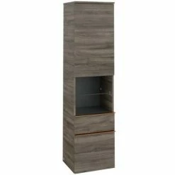 Alternative view of Villeroy & Boch Venticello Hochschrank Mit 1 Tür, 2 Auszügen Und 1 Offenem Fach Mittig Rechts Stone Oak Copper