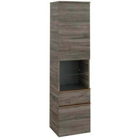 Villeroy & Boch Venticello Hochschrank Mit 1 Tür, 2 Auszügen Und 1 Offenem Fach Mittig Rechts Stone Oak Copper 4 Villeroy & Boch Venticello Hochschrank Mit 1 Tür, 2 Auszügen Und 1 Offenem Fach Mittig Rechts Stone Oak Copper – Bild 2
