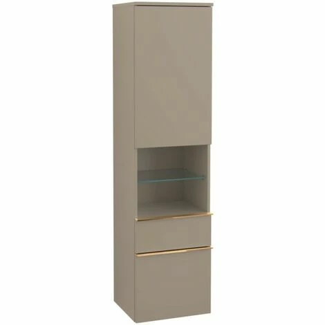 Villeroy & Boch Venticello Hochschrank Mit 1 Tür, 2 Auszügen Und 1 Offenem Fach Mittig Rechts Truffle Grey Copper 4 Villeroy & Boch Venticello Hochschrank Mit 1 Tür, 2 Auszügen Und 1 Offenem Fach Mittig Rechts Truffle Grey Copper – Bild 2