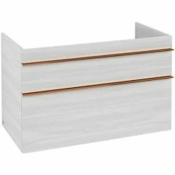Villeroy & Boch Venticello Waschtischunterschrank XL Mit 2 Auszügen 95,3 Cm White Wood Copper