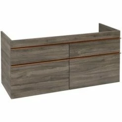 Alternative view of Villeroy & Boch Venticello Waschtischunterschrank XL 1253mm Mit 4 Auszügen Für Doppelwaschtisch Stone Oak Copper