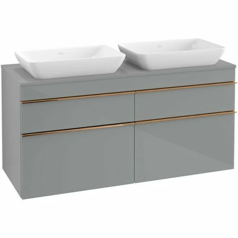 Villeroy & Boch Venticello Waschtischunterschrank XXL 1257mm mit 4 Auszügen für 2 Aufsatzwaschtische Glass Glossy Grey Copper Villeroy & Boch Venticello Waschtischunterschrank XXL 1257mm Mit 4 Auszügen Für 2 Aufsatzwaschtische Glass Glossy Grey Copper -VILLEROY & BOCH shop 71494536 3