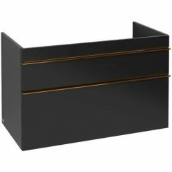 Villeroy & Boch Venticello Waschtischunterschrank XL Mit 2 Auszügen 95,3 Cm Black Matt Lacquer Copper -VILLEROY & BOCH shop 71494555 2