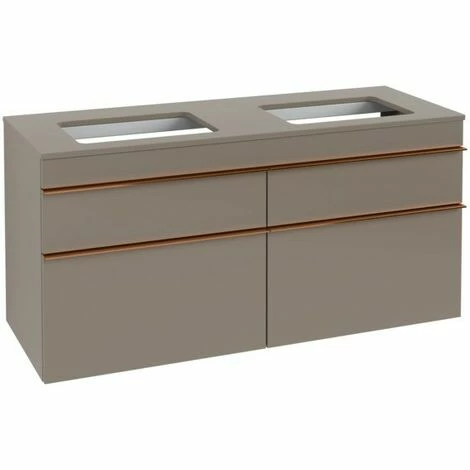 Villeroy & Boch Venticello Waschtischunterschrank XXL 1257mm mit 4 Auszügen für 2 Aufsatzwaschtische Truffle Grey Copper Villeroy & Boch Venticello Waschtischunterschrank XXL 1257mm Mit 4 Auszügen Für 2 Aufsatzwaschtische Truffle Grey Copper -VILLEROY & BOCH shop 71494572 2