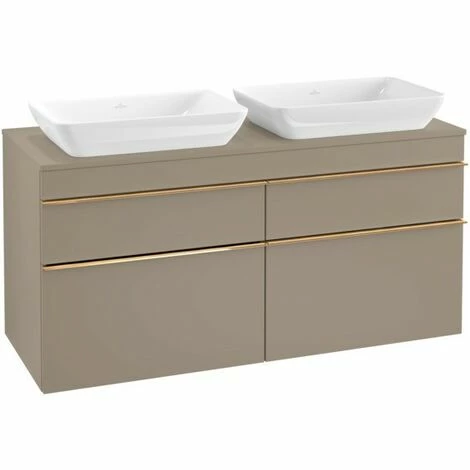 Villeroy & Boch Venticello Waschtischunterschrank XXL 1257mm mit 4 Auszügen für 2 Aufsatzwaschtische Truffle Grey Copper Villeroy & Boch Venticello Waschtischunterschrank XXL 1257mm Mit 4 Auszügen Für 2 Aufsatzwaschtische Truffle Grey Copper -VILLEROY & BOCH shop 71494572 3