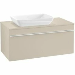 Villeroy & Boch Venticello Waschtischunterschrank 957mm Mit 1 Auszug Für Aufsatzwaschtisch Mit Varia Soft Grey Links Weiß -VILLEROY & BOCH shop 71494573 3