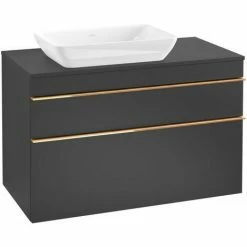 Villeroy & Boch Venticello Waschtischunterschrank XXL 957mm Mit 2 Auszügen Für Aufsatzwaschtisch Mit Black Matt Lacquer Links Copper 4 Villeroy & Boch Venticello Waschtischunterschrank XXL 957mm Mit 2 Auszügen Für Aufsatzwaschtisch Mit Black Matt Lacquer Links Copper -VILLEROY & BOCH shop 71494574 3