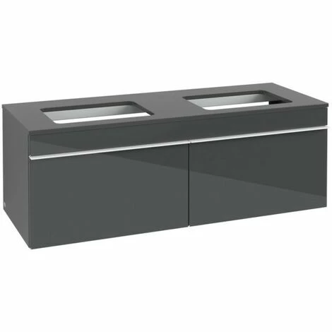 Villeroy & Boch Venticello Waschtischunterschrank 1257mm Mit 2 Auszügen Für 2 Aufsatzwaschtische Glass Glossy Grey Weiß 4 Villeroy & Boch Venticello Waschtischunterschrank 1257mm Mit 2 Auszügen Für 2 Aufsatzwaschtische Glass Glossy Grey Weiß – Bild 2