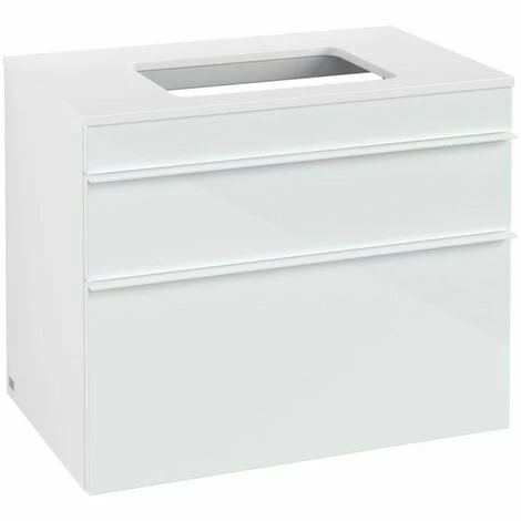 Villeroy & Boch Venticello Waschtischunterschrank XXL Mit 2 Auszügen Für Aufsatzwaschtisch 75,7 Cm Glass Glossy White Weiß 4 Villeroy & Boch Venticello Waschtischunterschrank XXL Mit 2 Auszügen Für Aufsatzwaschtisch 75,7 Cm Glass Glossy White Weiß – Bild 2