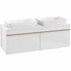 Villeroy & Boch Venticello Waschtischunterschrank 1257mm Mit 2 Auszügen Für 2 Aufsatzwaschtische Glossy White Copper 7 Villeroy & Boch Venticello Waschtischunterschrank 1257mm Mit 2 Auszügen Für 2 Aufsatzwaschtische Glossy White Copper -VILLEROY & BOCH shop 71494751 3