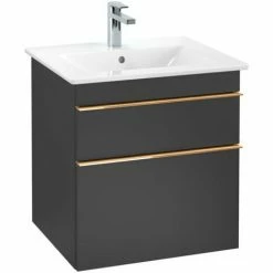 Villeroy & Boch Venticello Waschtischunterschrank XL Mit 2 Auszügen 55,3 Cm Black Matt Lacquer Copper -VILLEROY & BOCH shop 71494763 3