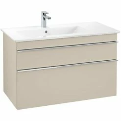 Villeroy & Boch Venticello Waschtischunterschrank XL 953mm Mit 2 Auszügen Und Variabler Beckenpositi Soft Grey Links Chrom -VILLEROY & BOCH shop 71494769 3