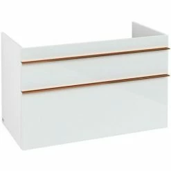 Villeroy & Boch Venticello Waschtischunterschrank XL Mit 2 Auszügen 95,3 Cm Glass Glossy White Copper -VILLEROY & BOCH shop 71494774 2