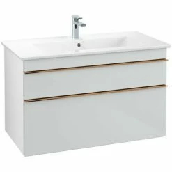 Villeroy & Boch Venticello Waschtischunterschrank XL Mit 2 Auszügen 95,3 Cm Glass Glossy White Copper -VILLEROY & BOCH shop 71494774 3