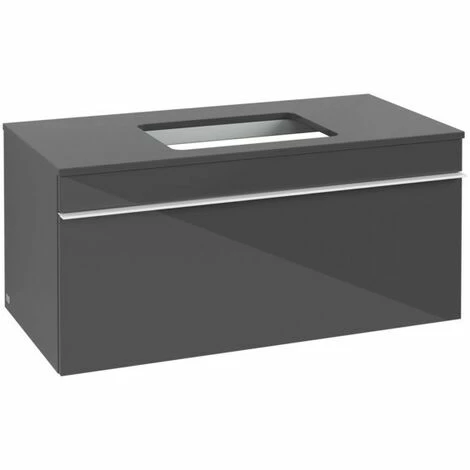 Villeroy & Boch Venticello Waschtischunterschrank Mit 1 Auszug Für Aufsatzwaschtisch 95,7 Cm Glossy Grey Weiß 4 Villeroy & Boch Venticello Waschtischunterschrank Mit 1 Auszug Für Aufsatzwaschtisch 95,7 Cm Glossy Grey Weiß – Bild 2
