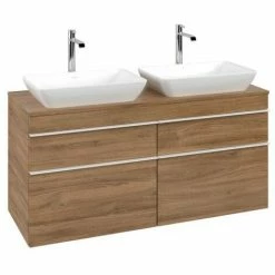 Villeroy & Boch Venticello Waschtischunterschrank XXL 1257mm Mit 4 Auszügen Für 2 Aufsatzwaschtische Kansas Oak Weiß -VILLEROY & BOCH shop 71494801 3