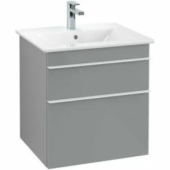 Villeroy & Boch Venticello Waschtischunterschrank XL Mit 2 Auszügen 55,3 Cm Glass Glossy Grey Weiß -VILLEROY & BOCH shop 71494812 3
