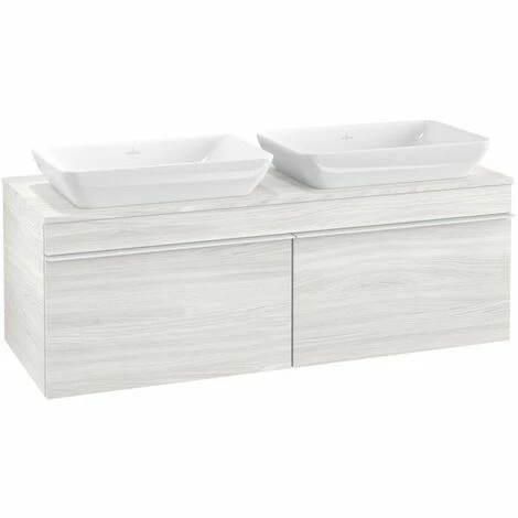 Villeroy & Boch Venticello Waschtischunterschrank 1257mm Mit 2 Auszügen Für 2 Aufsatzwaschtische White Wood Weiß 5 Villeroy & Boch Venticello Waschtischunterschrank 1257mm Mit 2 Auszügen Für 2 Aufsatzwaschtische White Wood Weiß – Bild 3