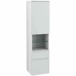 Alternative view of Villeroy & Boch Venticello Hochschrank Mit 1 Tür, 2 Auszügen Und 1 Offenem Fach Mittig Rechts Glass Glossy White Weiß