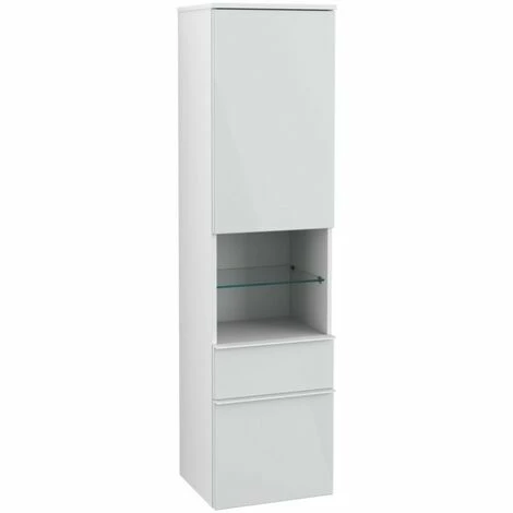 Villeroy & Boch Venticello Hochschrank Mit 1 Tür, 2 Auszügen Und 1 Offenem Fach Mittig Rechts Glass Glossy White Weiß 4 Villeroy & Boch Venticello Hochschrank Mit 1 Tür, 2 Auszügen Und 1 Offenem Fach Mittig Rechts Glass Glossy White Weiß – Bild 2