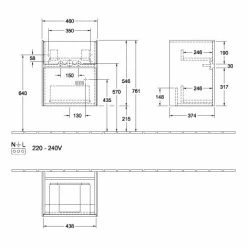 Villeroy & Boch Collaro Handwaschbeckenunterschrank Mit 2 Auszügen 46 Cm White Matt Mit Beleuchtung