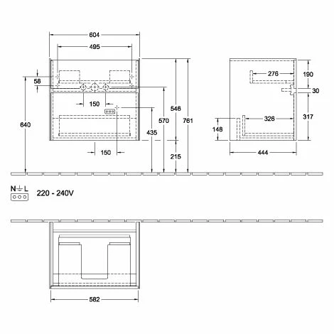 Villeroy & Boch Collaro Waschtischunterschrank mit 2 Auszügen 60,4 cm Glossy White Mit Beleuchtung Villeroy & Boch Collaro Waschtischunterschrank Mit 2 Auszügen 60,4 Cm Glossy White Mit Beleuchtung -VILLEROY & BOCH shop 71605355 2