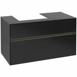 Villeroy & Boch Collaro Waschtischunterschrank 100cm Mit 2 Auszügen Und Variabler Beckenposition Black Matt Lacquer Mit Beleuchtung Links 50 Cm 4 Villeroy & Boch Collaro Waschtischunterschrank 100cm Mit 2 Auszügen Und Variabler Beckenposition Black Matt Lacquer Mit Beleuchtung Links 50 Cm -VILLEROY & BOCH shop 71605370 3