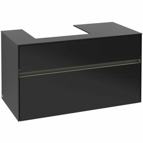 Villeroy & Boch Collaro Waschtischunterschrank 100cm mit 2 Auszügen und variabler Beckenposition Black Matt Lacquer Mit Beleuchtung Links 50 cm Villeroy & Boch Collaro Waschtischunterschrank 100cm Mit 2 Auszügen Und Variabler Beckenposition Black Matt Lacquer Mit Beleuchtung Links 50 Cm -VILLEROY & BOCH shop 71605370 3