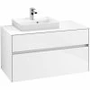 Villeroy & Boch Collaro Waschtischunterschrank 100cm Mit 2 Auszügen Und Variabler Beckenposition Glossy White Mit Beleuchtung Links 50 Cm -VILLEROY & BOCH shop 71605372 1