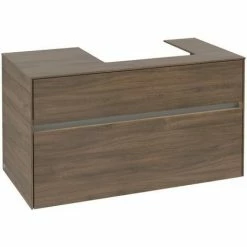 Villeroy & Boch Collaro Waschtischunterschrank 100cm Mit 2 Auszügen Und Variabler Beckenposition Arizona Oak Mit Beleuchtung Rechts 50 Cm -VILLEROY & BOCH shop 71605376 3