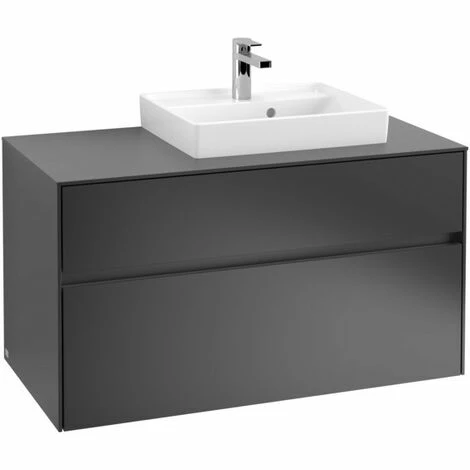 Villeroy & Boch Collaro Waschtischunterschrank 100cm mit 2 Auszügen und variabler Beckenposition Black Matt Lacquer Mit Beleuchtung Rechts 50 cm Villeroy & Boch Collaro Waschtischunterschrank 100cm Mit 2 Auszügen Und Variabler Beckenposition Black Matt Lacquer Mit Beleuchtung Rechts 50 Cm -VILLEROY & BOCH shop 71605378 2