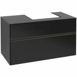 Villeroy & Boch Collaro Waschtischunterschrank 100cm Mit 2 Auszügen Und Variabler Beckenposition Black Matt Lacquer Mit Beleuchtung Rechts 50 Cm 4 Villeroy & Boch Collaro Waschtischunterschrank 100cm Mit 2 Auszügen Und Variabler Beckenposition Black Matt Lacquer Mit Beleuchtung Rechts 50 Cm -VILLEROY & BOCH shop 71605378 3