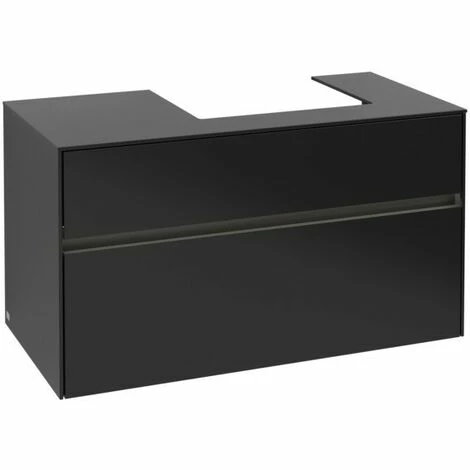 Villeroy & Boch Collaro Waschtischunterschrank 100cm mit 2 Auszügen und variabler Beckenposition Black Matt Lacquer Mit Beleuchtung Rechts 50 cm Villeroy & Boch Collaro Waschtischunterschrank 100cm Mit 2 Auszügen Und Variabler Beckenposition Black Matt Lacquer Mit Beleuchtung Rechts 50 Cm -VILLEROY & BOCH shop 71605378 3